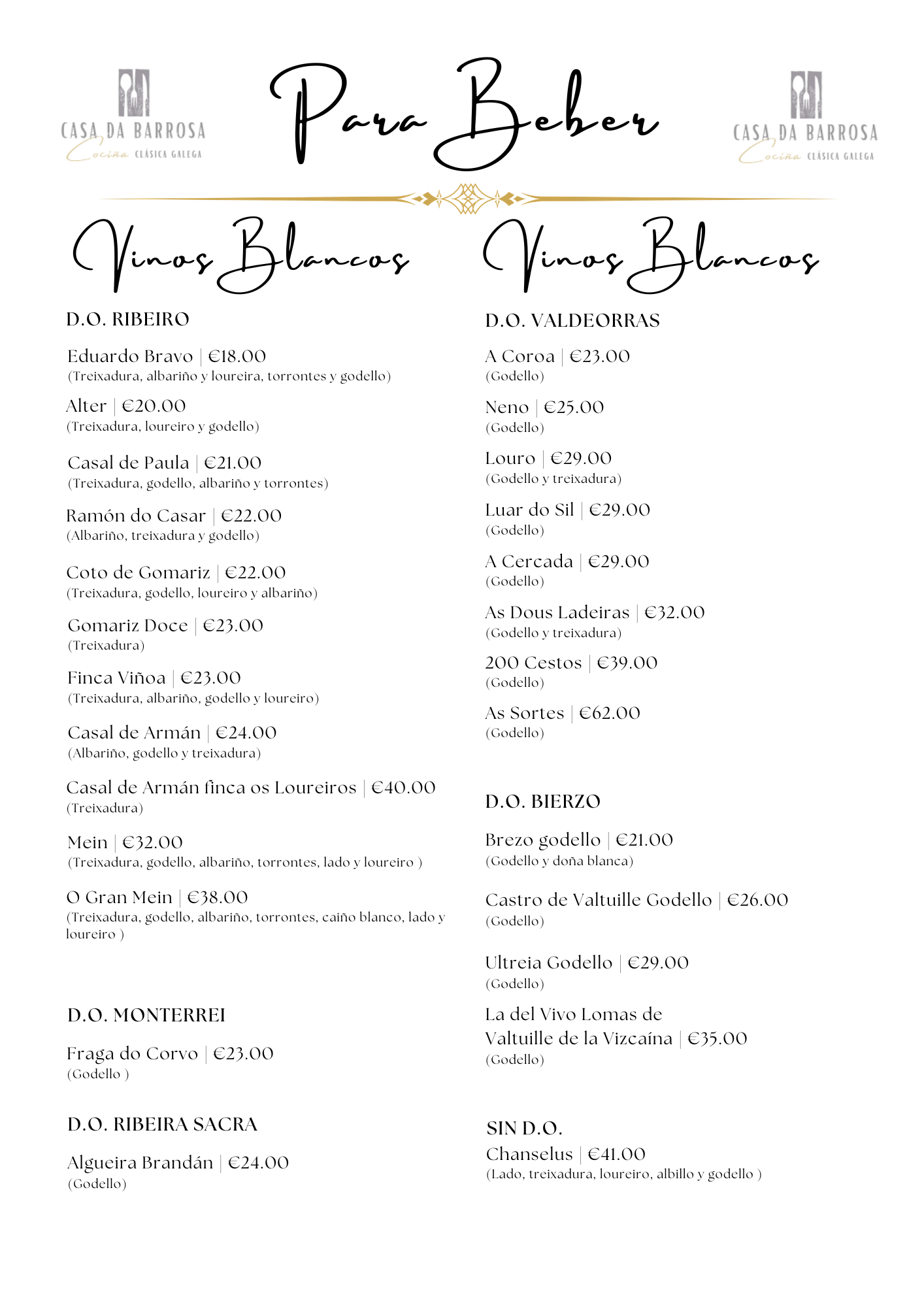 Vinos Blancos II