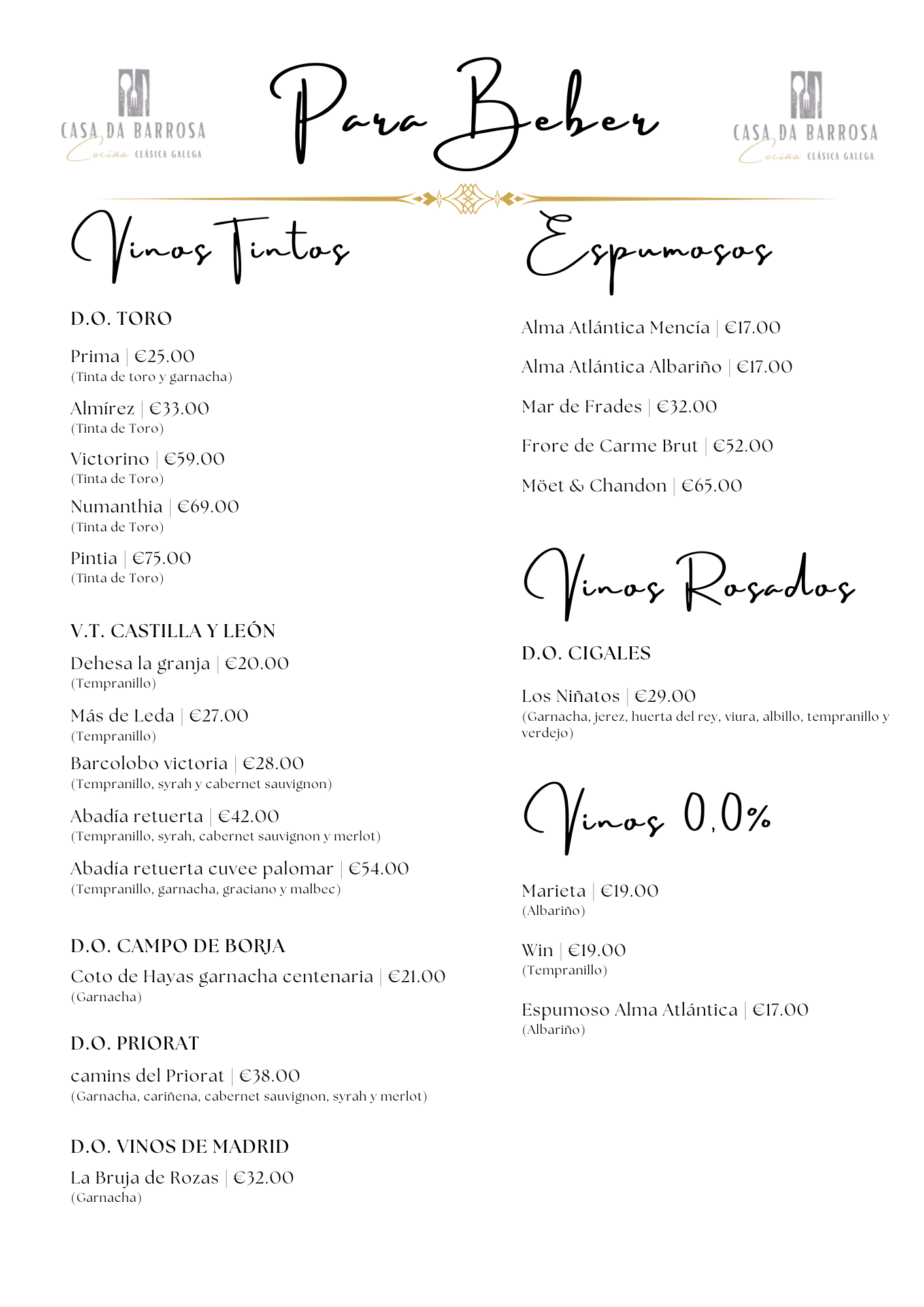 Vinos Tintos IV, Espumosos, Rosados y 0.0%